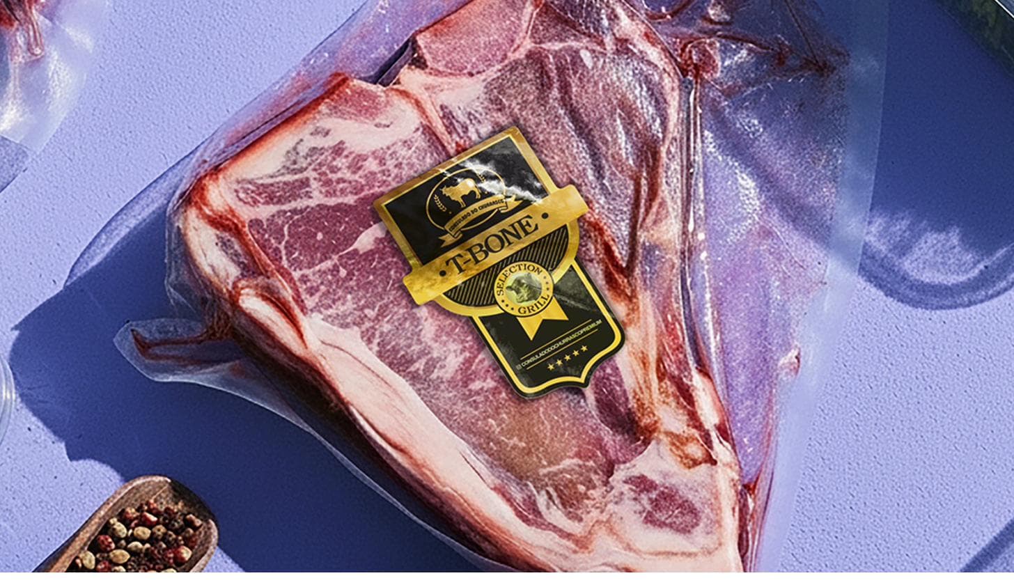 Etiqueta metalizada premium — Açougues